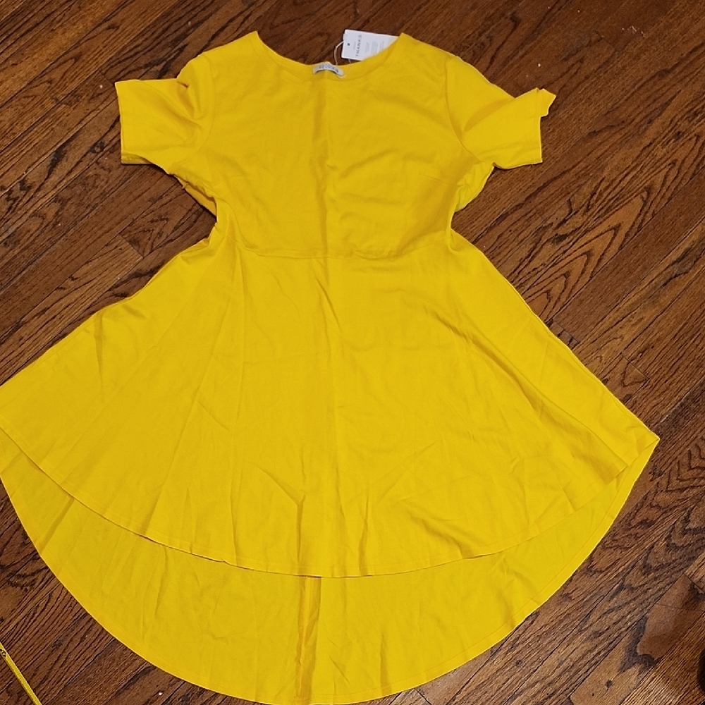 ReoRia Sunny Yellow Casual Dress Womens 2XL